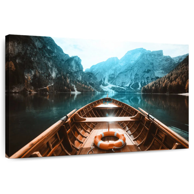 Mehar Lago Di Braies Boat, 20" H x 30" W