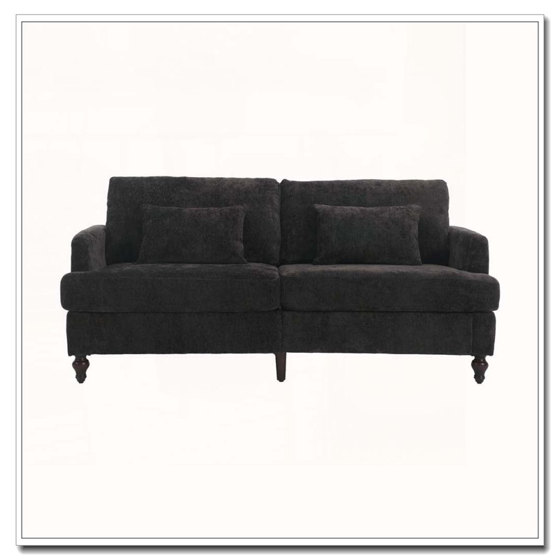 Canapé-lit en chenille moderne, Noir