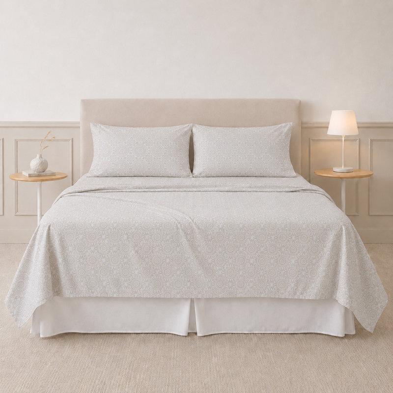 Modern Threads 4-Piece Ultra Soft Microfiber Sheet Set with Deep Pockets in Solids & Prints, Twin Sheet Set with 1 Pillowcase