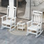 Ensemble de chaises berçantes 3 pièces Hdpe pour l'extérieur avec table d'appoint