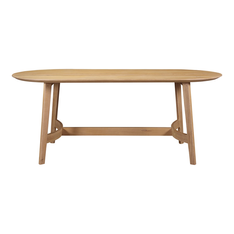 Table de salle à manger en chêne massif Signa, L 36 po x L 76 po, Naturel