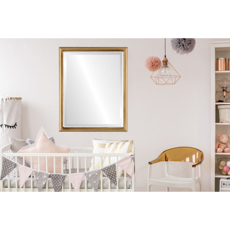Newburyport Wood Flat Wall Mirror, 13" x 17"