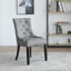 Chaise capitonnée capitonnée grise -665984342-580247409