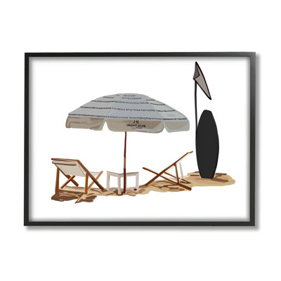 Scène de parasol Minimal Beach par Amelia Noyes
