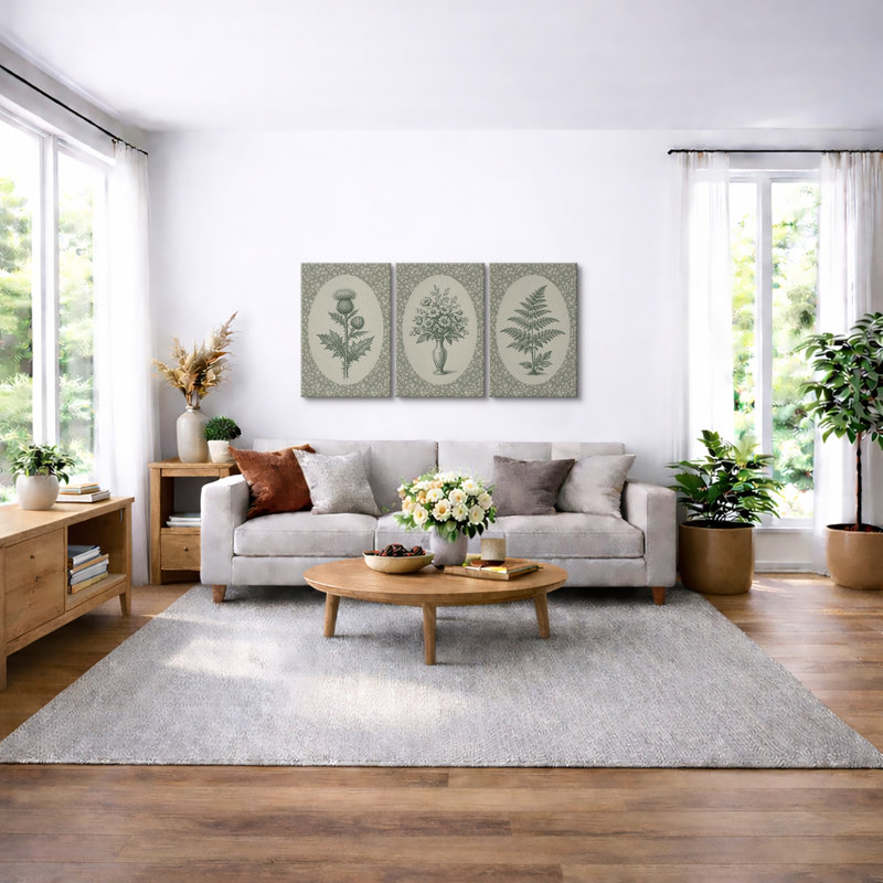 Botanique, 24" H x 48" W x 1.5" D, Toile tendue