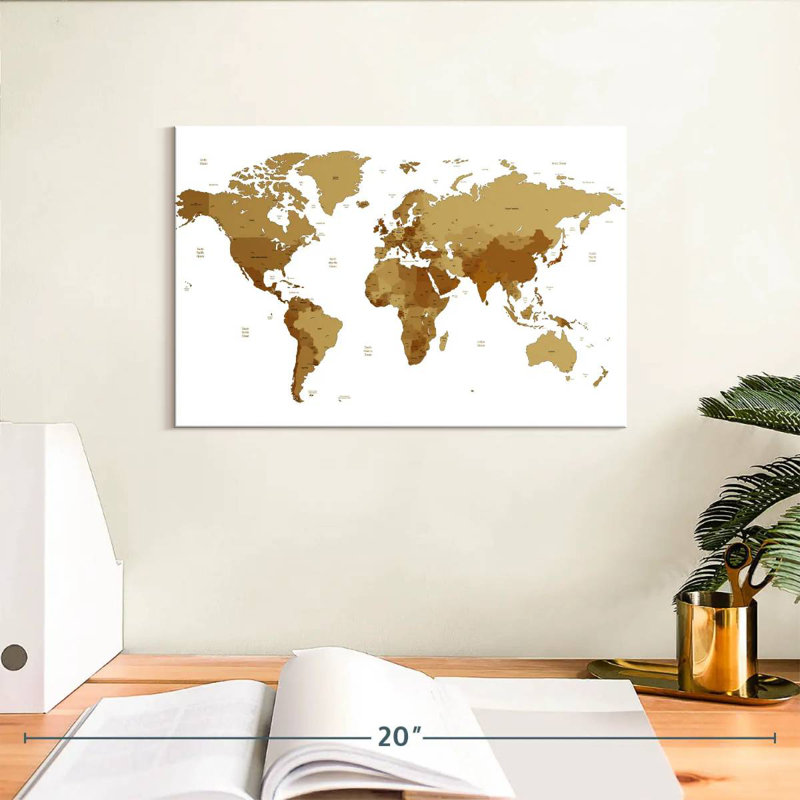Carte du monde Aliaz, H 8 po x l 12 po