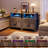 Wrought Studio™ 23.4'' Tall 2 -drawer Nightstand With Charging Station And Led Lights, Accent Bed Side Table And End Table With Open Storage-297273323