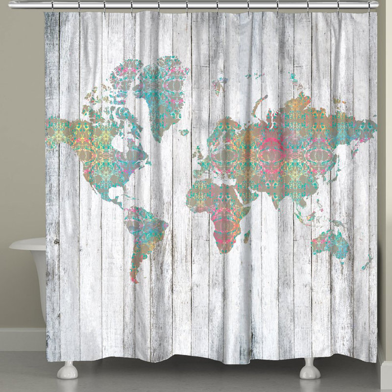 Rideau de douche simple map Wilton