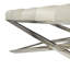 Banc rembourré en cuir capitonné Cayden