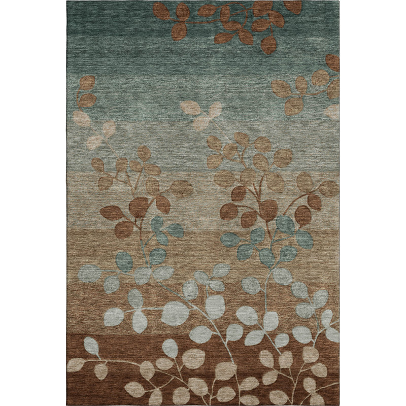 Premium Machine Washable Jakiyra AMF1900 Floral Rug, Rectangle 3' x 5'