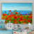 Toile naturelle avec cadre flottant