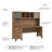 Paelynn 72” Office Desk with Hutch and Drawers, Computer Office Desk with Storage, Modern Wood, Fresh Walnut-1793099753
