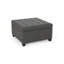 Repose-pieds de rangement capitonné gris foncé avec couvercle à fermeture en douceur - repose-pieds décoratif rembourré de 30 pouces pour le salon et la chambre à coucher