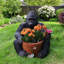 Sculpture de jardin d'extérieur pour jardin pot de fleurs pour chimpanzés - décoration de statue de jardin unique, ornement extérieur de loi intéressante