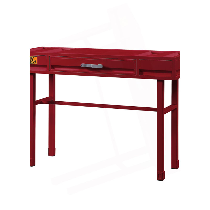 Red Vanity Desk With 1 Drawer