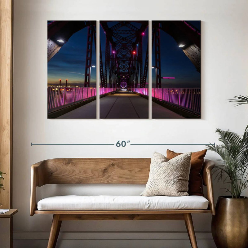 Rorry Big Four Bridge At Night, 32" H x 50" W