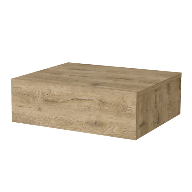 Chambre à coucher avec table de chevet flottante, Naturel