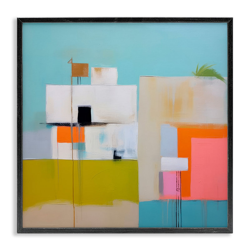 Art de giclée tropicale par Irena Orlov, Giclée encadrée noir minuit, H 17 po x l 17 po