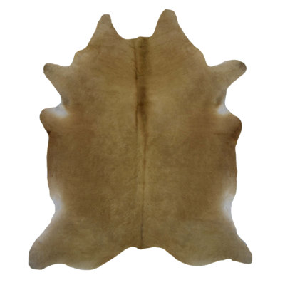 Watussi Cowhide Area Rug in Dark Beige