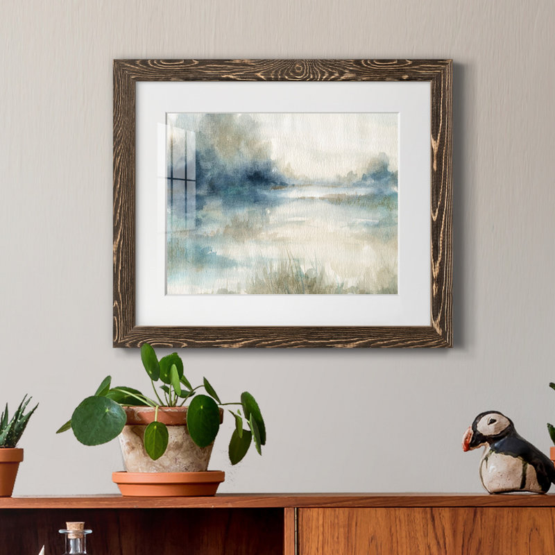 «Still Evening Waters II», reproduction de cadre photo sur papier, Noyer, H 24 po x l 18 po x P 1,5 po