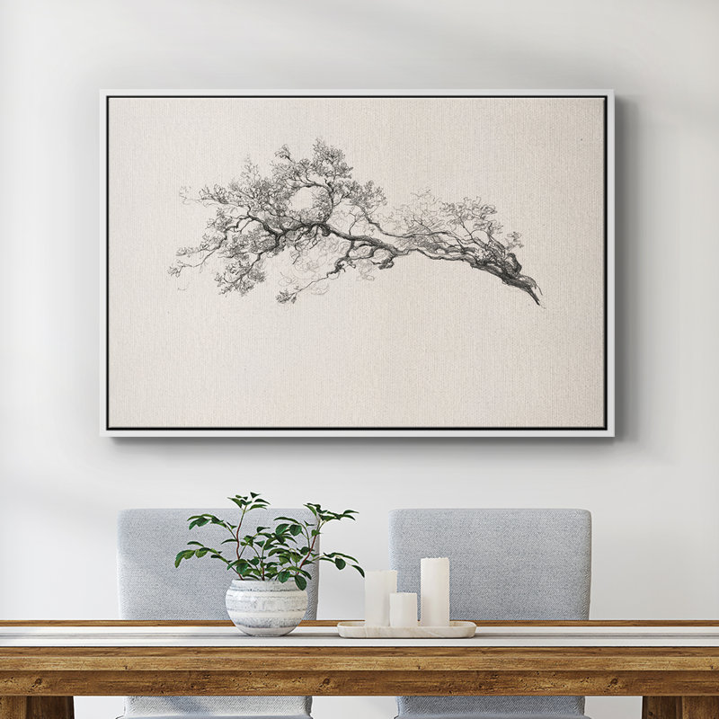 "Croquis rétro-Lxxxi" sur toile, H 41 po x l 27 po, Cadre blanc