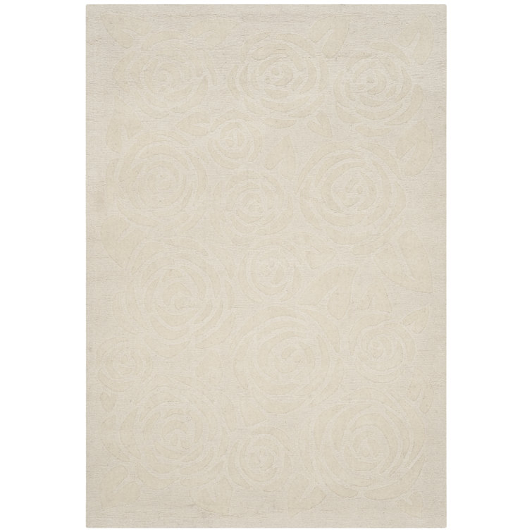 Block Rose Martha Stewart Hand Tufted Wool Floral Rug