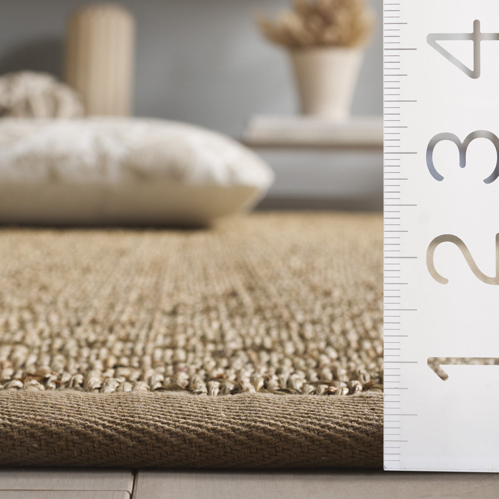 Brookhaven Natural Beige Seagrass Rug, Rectangle 9' x 12'