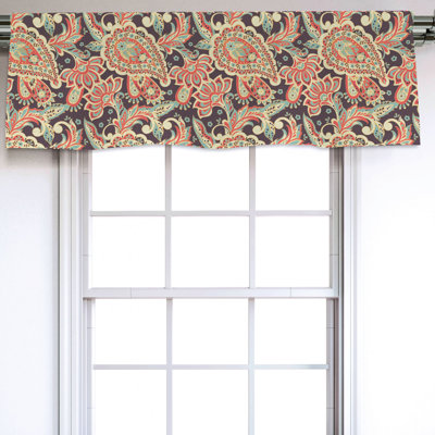 Sateen Paisley Ruffled Window Valance