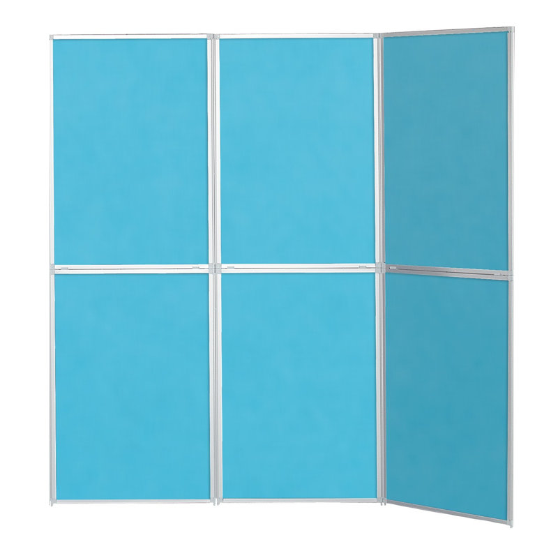  Free-Standing Bulletin Board 220cm H x 210cm W, Cyan