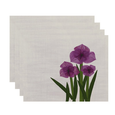 Amanda Polyester Floral Rectangle Placemat