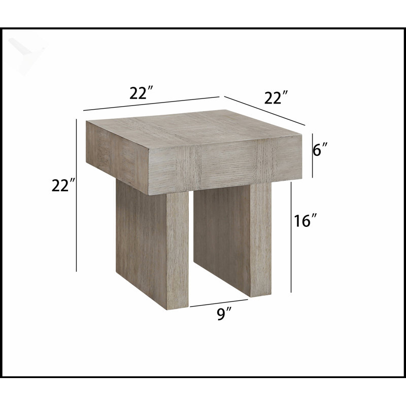 Ensemble de tables basses 3 pièces de style contemporain avec 2 tables de bout, finition gris brun pour un décor de salon polyvalent