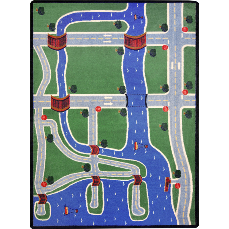 Kid Essentials Educational Creataville Area Rug, Rectangle 3'10" x 5'4"