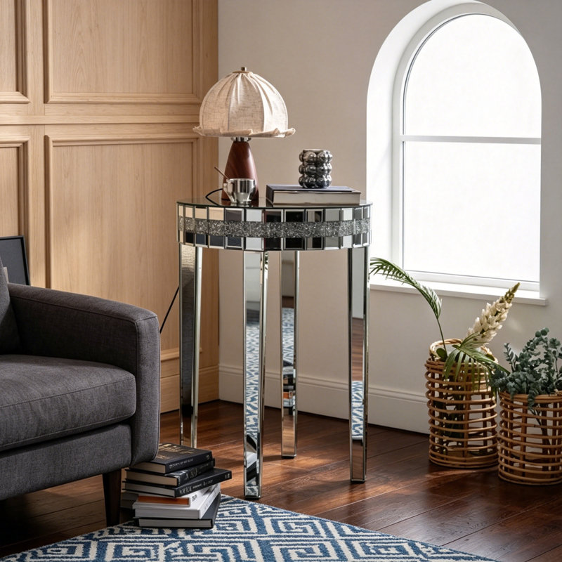 Round Mirror Breakfast Table