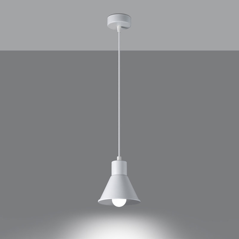 1 - Light Stainless Steel Pendant, White