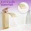 Robinet pour salle de bain moderne à un trou pour lavabo vasque - Robinet pour salle de bain or brossé-87600143