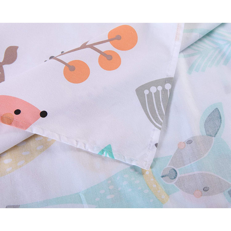 100% Cotton Animal Print Sheet Set, Twin Sheet Set with 2 Pillowcases