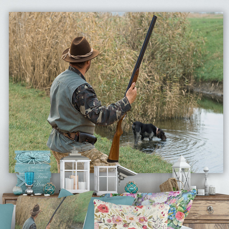 «Hunters Pursuit I», reproduction sur toile, H 16 po x l 32 po x P 1 po, Toile tendue