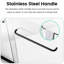 Porte de salle de bain double coulissante 56 "à 60", H 72 ", verre trempé, noir mat, douche lisse à fonctionnalité l 56" à 60 "x H 72", cloison de 6 mm-124069826