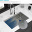 Évier de cuisine encastré à simple cuve 30 * 19 * 9 pouces en acier inoxydable de calibre 16, fonctionnalité de poste de travail, drainage en forme de X, patin pour utilisation silencieuse, paquet avec accessoires