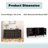 60.50 Inch Wood Sideboard With 4 Doors & Adjustable Shelves-1451965933