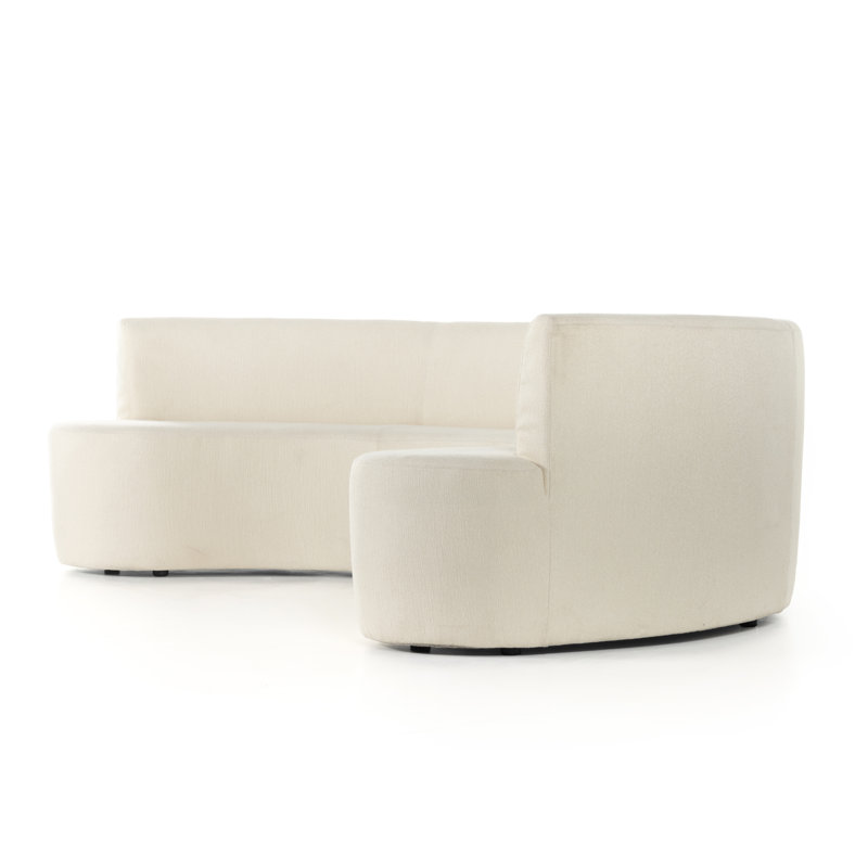 Sanda 105.5" Wide Sofa & Chaise, Symmetrical, Kerbey Ivory Polyester Blend