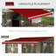 Retractable Patio Awning Shelter UV Protection, 2.5mx2m