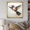 «Brown Crimson Crêted Hummingbird II», art mural colibri