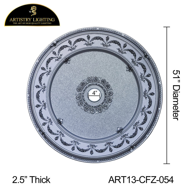 Motif d'étincelles rondes argentées 51 po, Argent