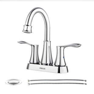 Centerset 2-handle Bathroom Faucet with Drain Assembly