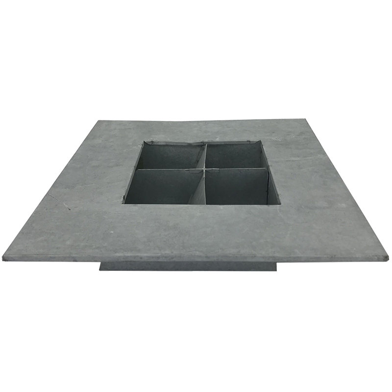 Willamette Metal Wall Planter, Aged Zinc, 14.2" H x 14.2" W x 3.63" D