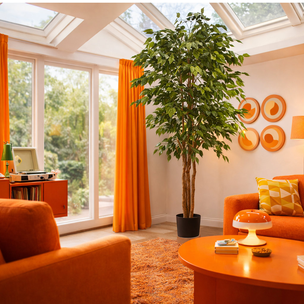 Leaf 180Cm Fire Retardant Deluxe Retusa Ficus Tree With 1134 Leaves - Image 3