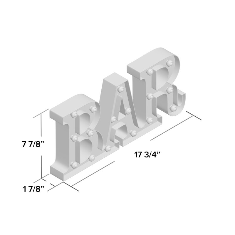 Jazell Bar 7.9" LED Beer and Liquor Marquee Sign