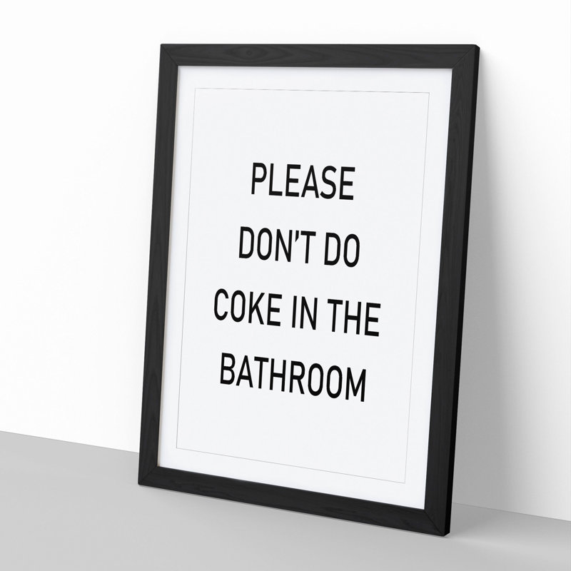 Coke - Picture Frame Typography, 65cm H x 48cm W x 2cm D, Black