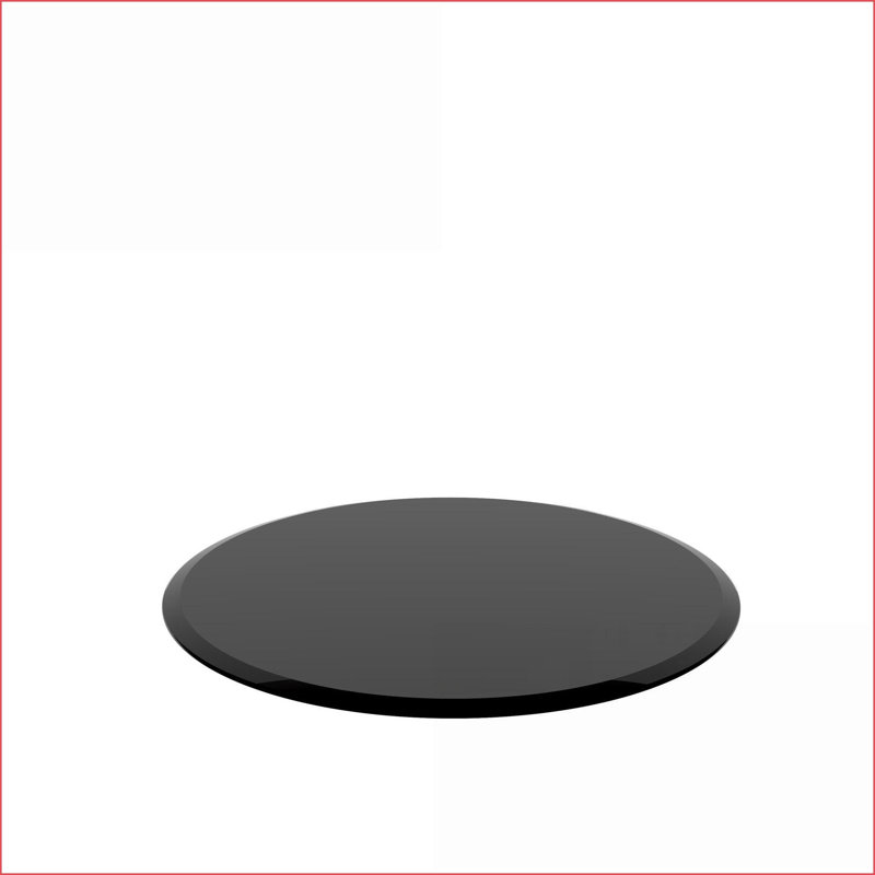 Plateau de table basse en verre trempé de 24 po - Bord biseauté épais de 1/2 po, facile à nettoyer et résistant à l'usure